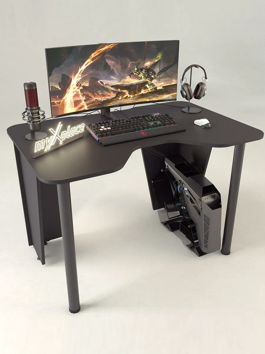 Игровой компьютерный стол Xplace 110, ЛДСП, Черный