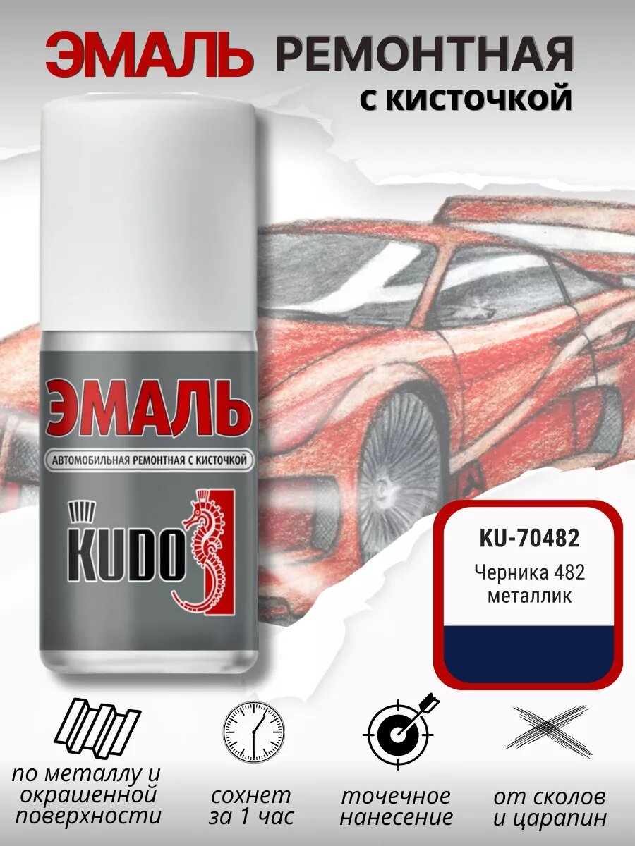 Краска для авто от сколов синяя 15мл