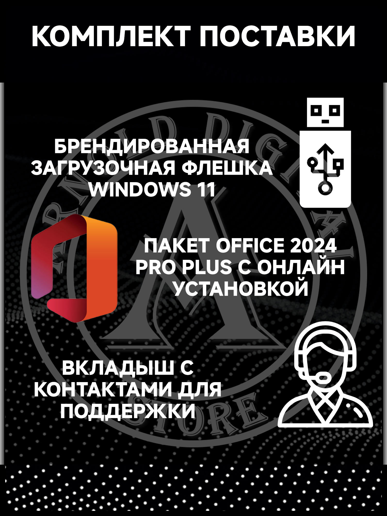 Загрузочная флешка Windows 11 Про + Office 2024 Pro Plus с бессрочной активацией и обходом ограничений — фото 1