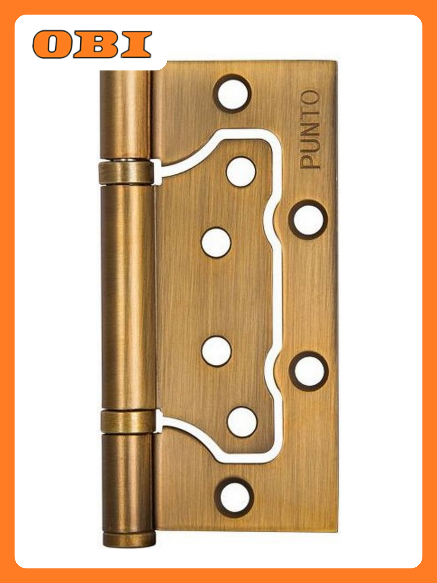 Дверная петля универсальная накладная PUNTO 200-2B 100x51x25 мм кофе