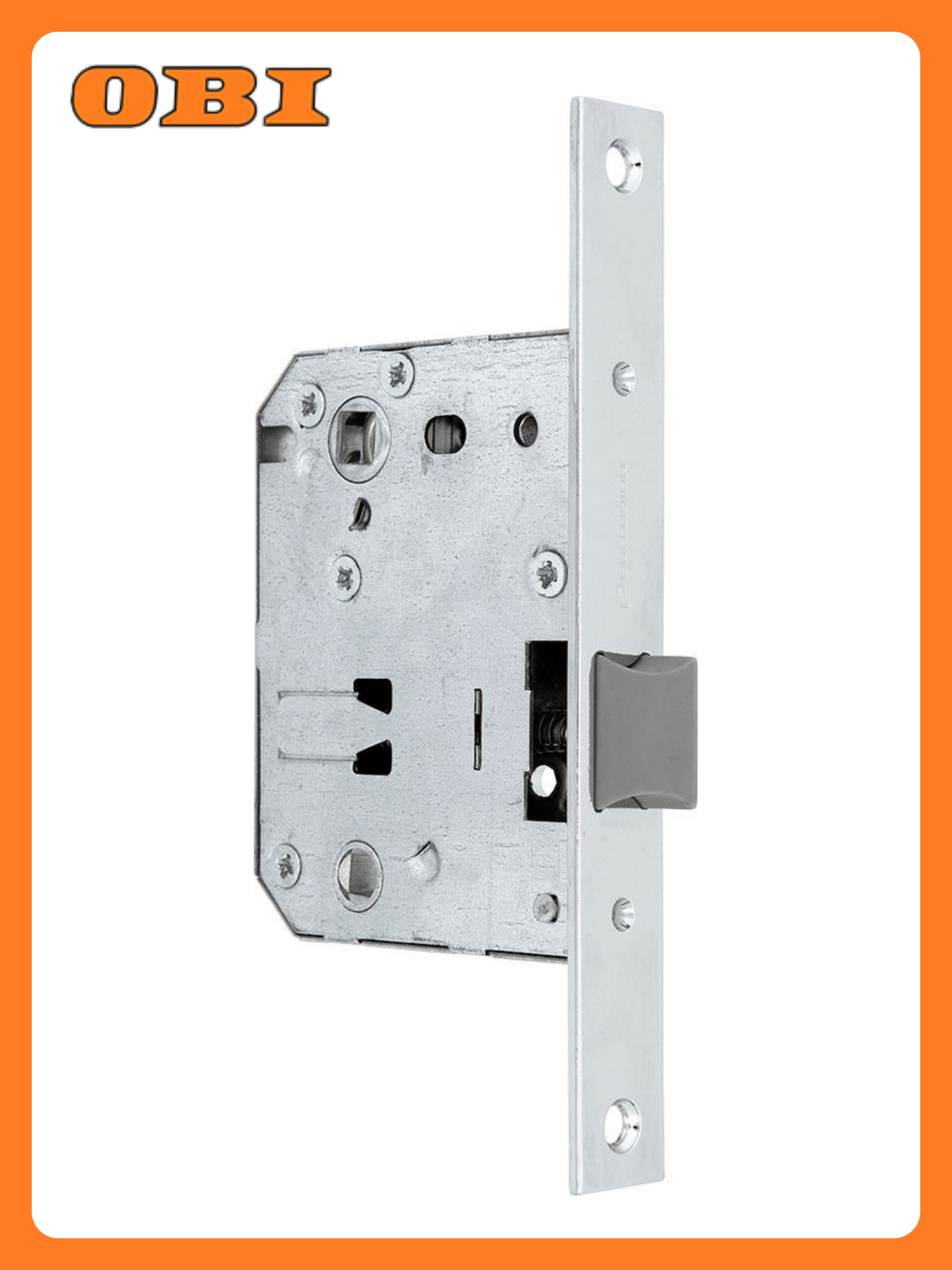 Дверная защелка Palladium 470 CP врезная серебристая 165x20x74 мм