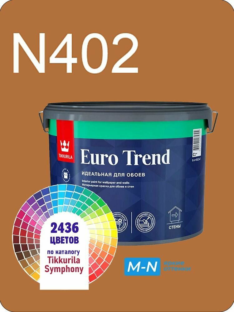 Краска для обоев Tikkurila Euro Trend 9л. яркие оттенки N402