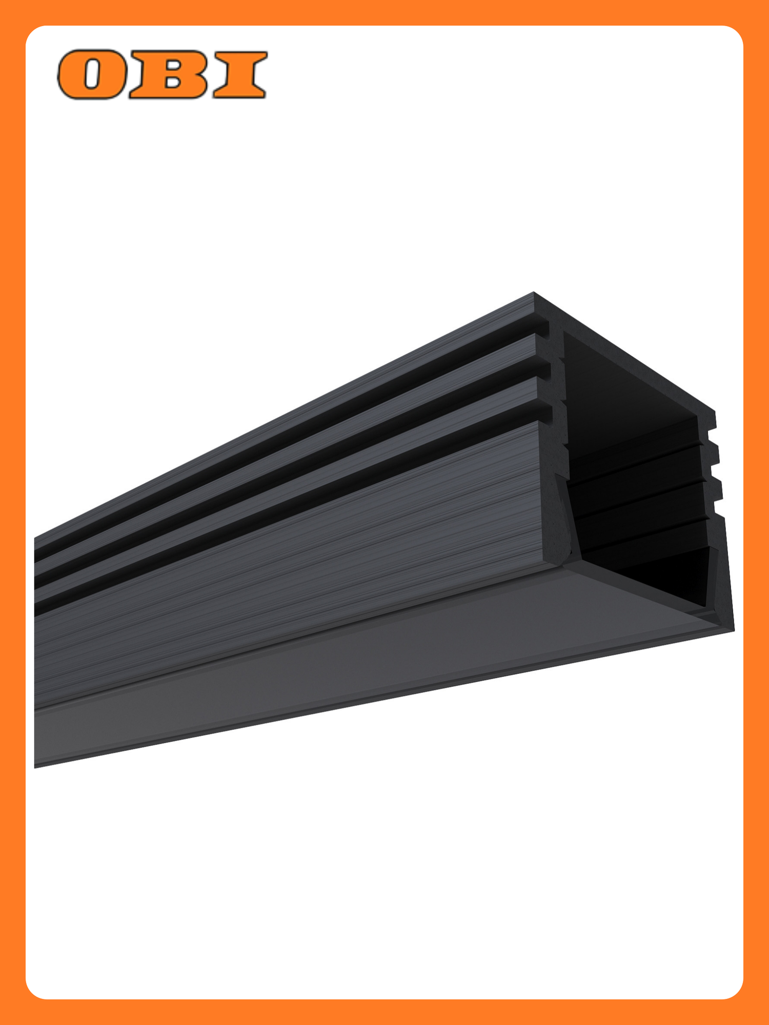 Алюминиевый профиль для светодиодной ленты Apeyron Electrics черный 16х12