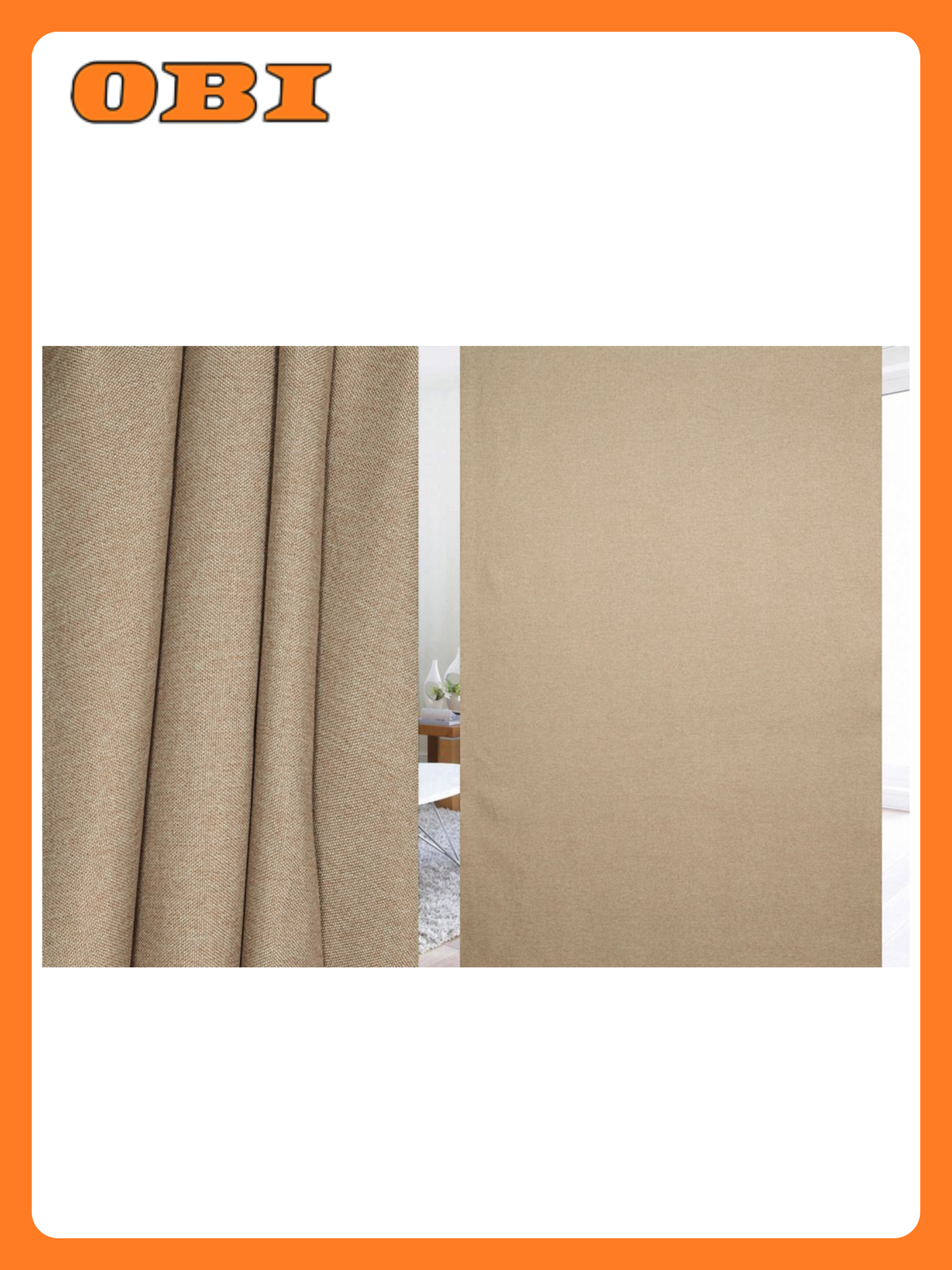 Ткань портьерная лен-рогожка однотонный 110136 бежевый 280 см