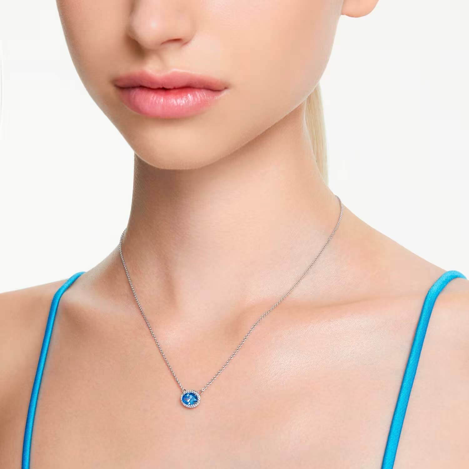 Колье SWAROVSKI, кристаллы Swarovski, Swarovski Zirconia, длина 38.45 см — фото 1