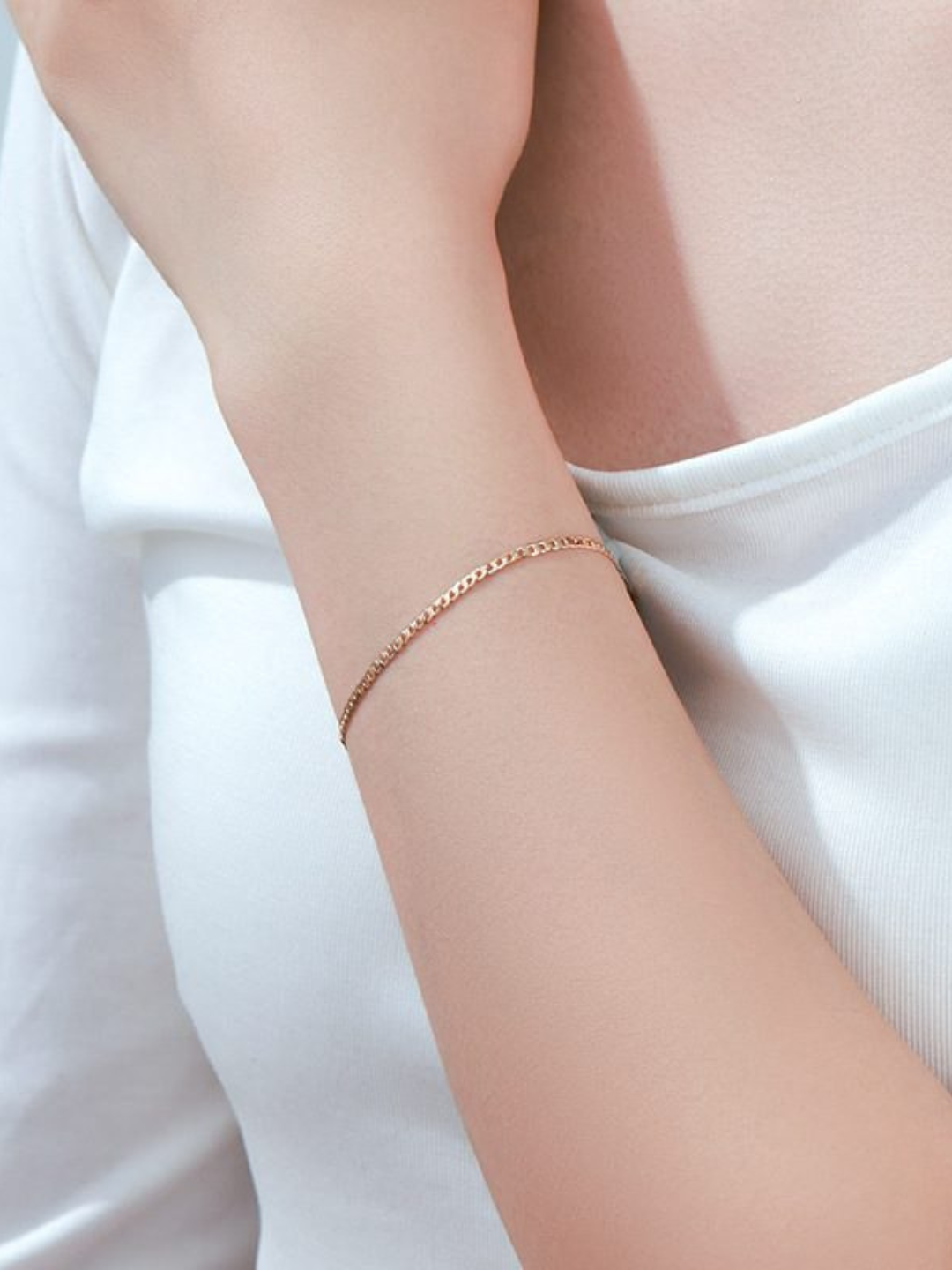 Браслет-цепочка, циркон, 1 шт., размер 19 см, размер one size, диаметр 19 см, lime — фото 1