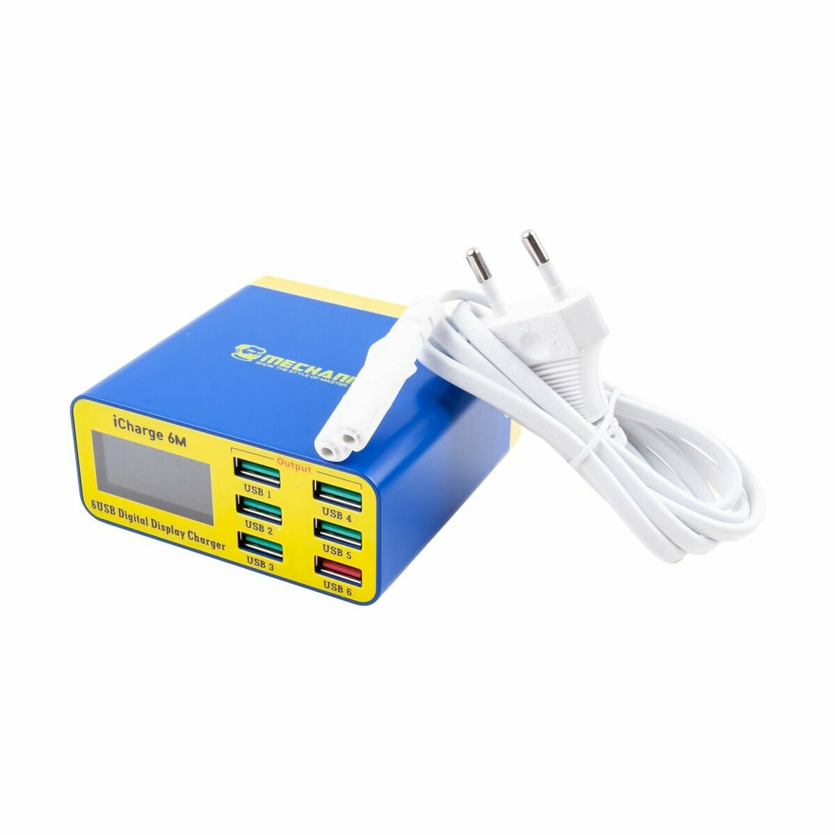 Зарядная станция Mechanic iCharge 6M (40W, 6 портов, 5USB/USB-QC3.0, LCD)