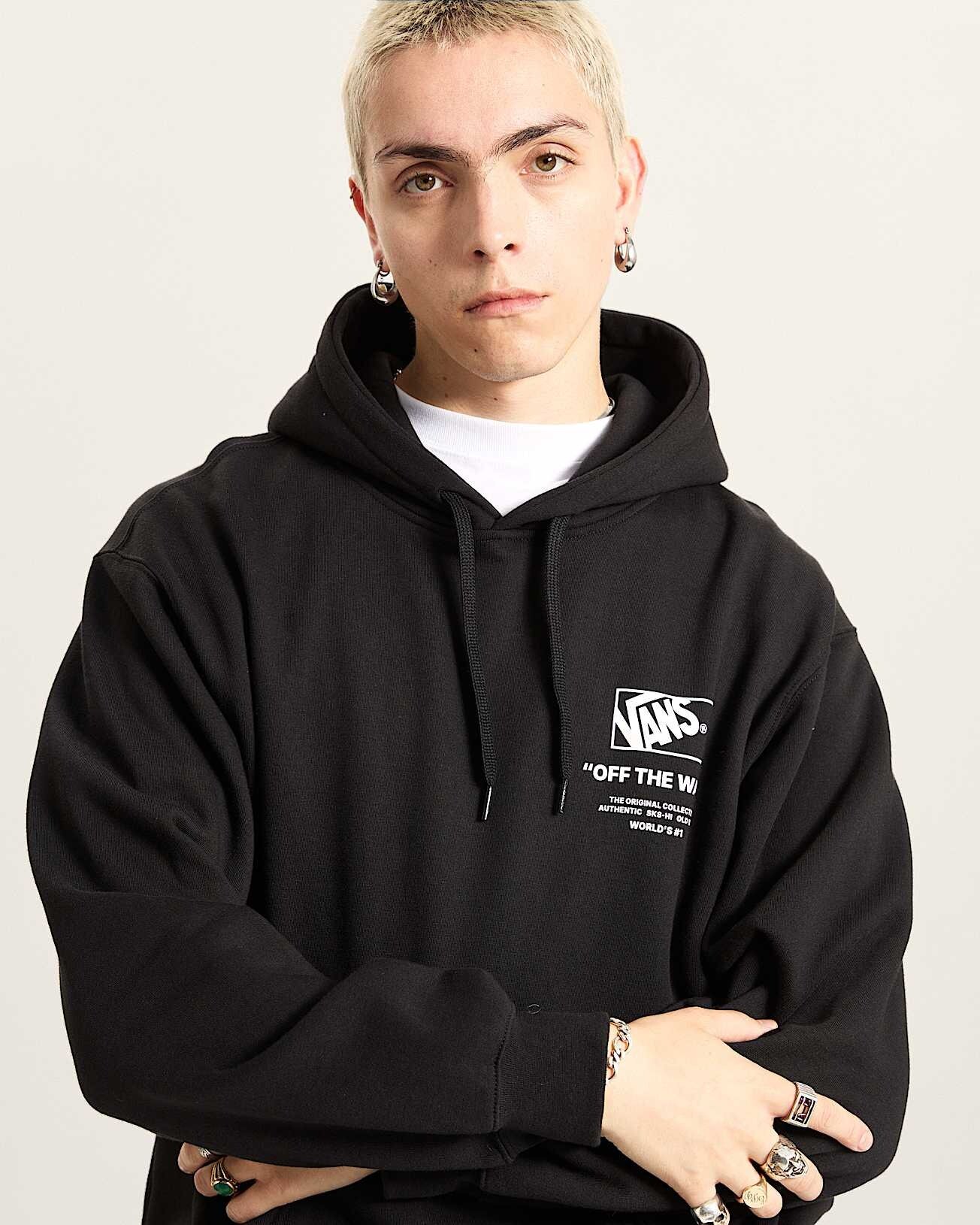 Худи VANS, размер S, , черный/белый — фото 1