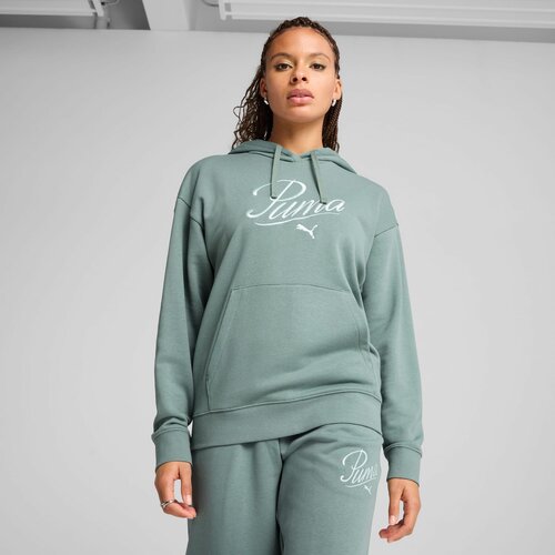 фото Худи puma essentials script, размер l, , зеленый