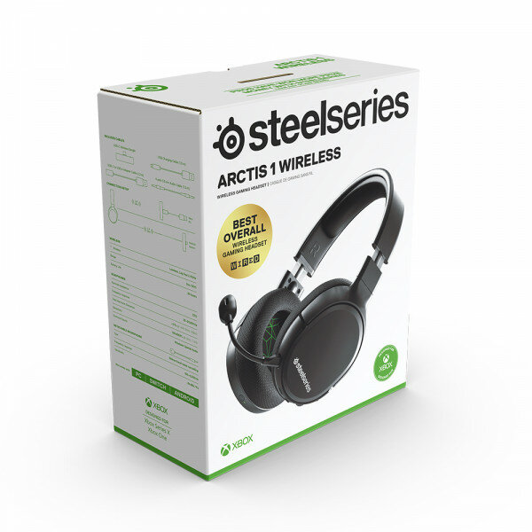 Гарнитура игровая STEELSERIES Arctis 1X Wireless, для ПК и игровых консолей, мониторные, радио, черный [61502] - фото №5