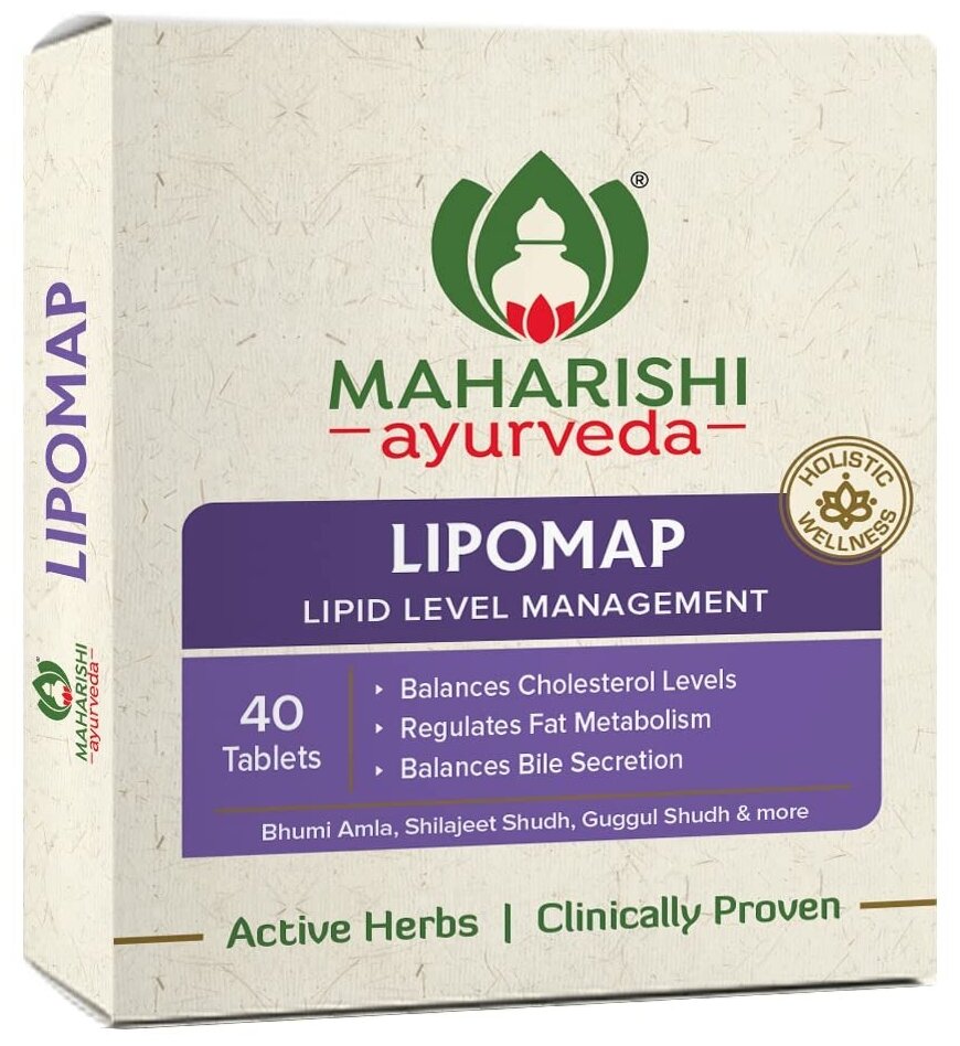 Липомап Махариши для снижения холестерина Maharishi Lipomap 40 шт