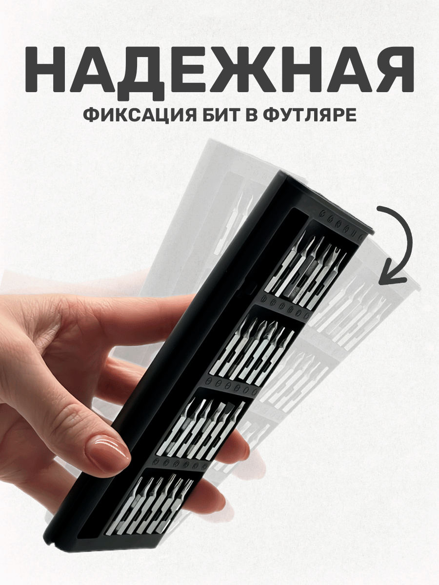 Набор отверток для точных работ, для ремонта телефона, очков, ноутбука 25 в 1 — фото 1