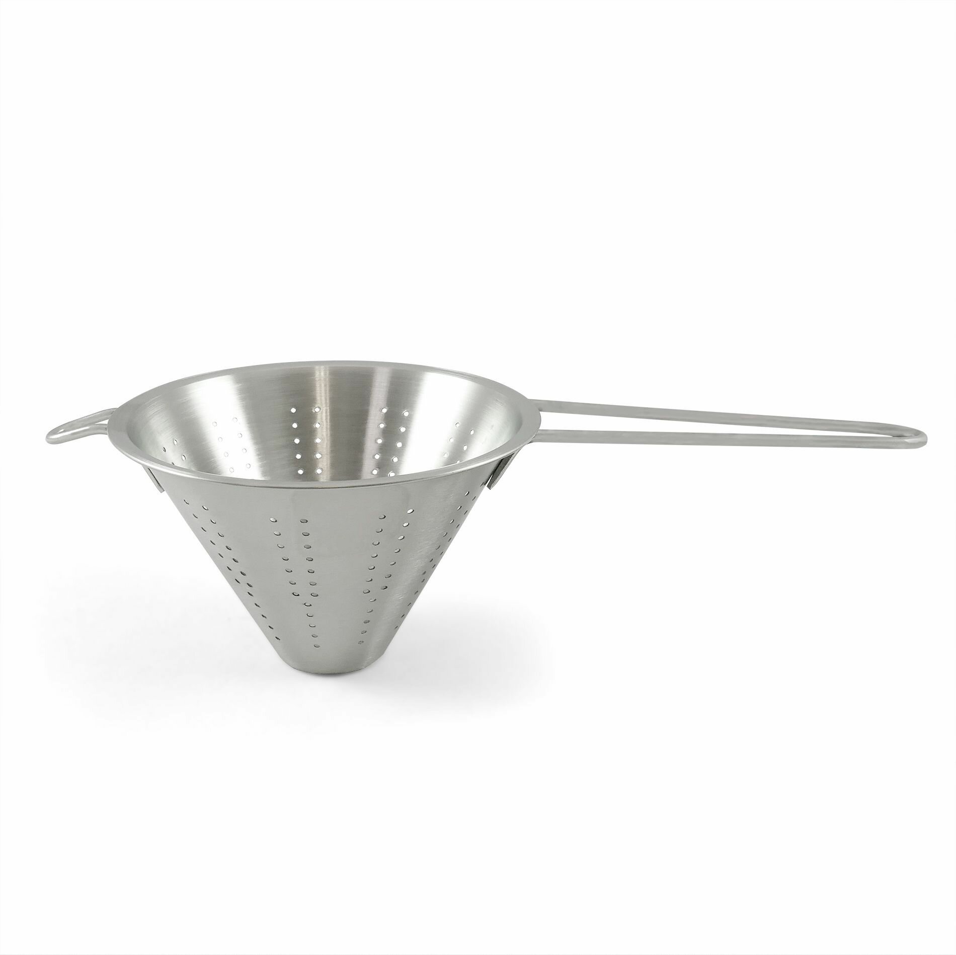 Дуршлаг конусный кухонный, с ручкой, D-16 см, нержавеющая сталь, Катунь.