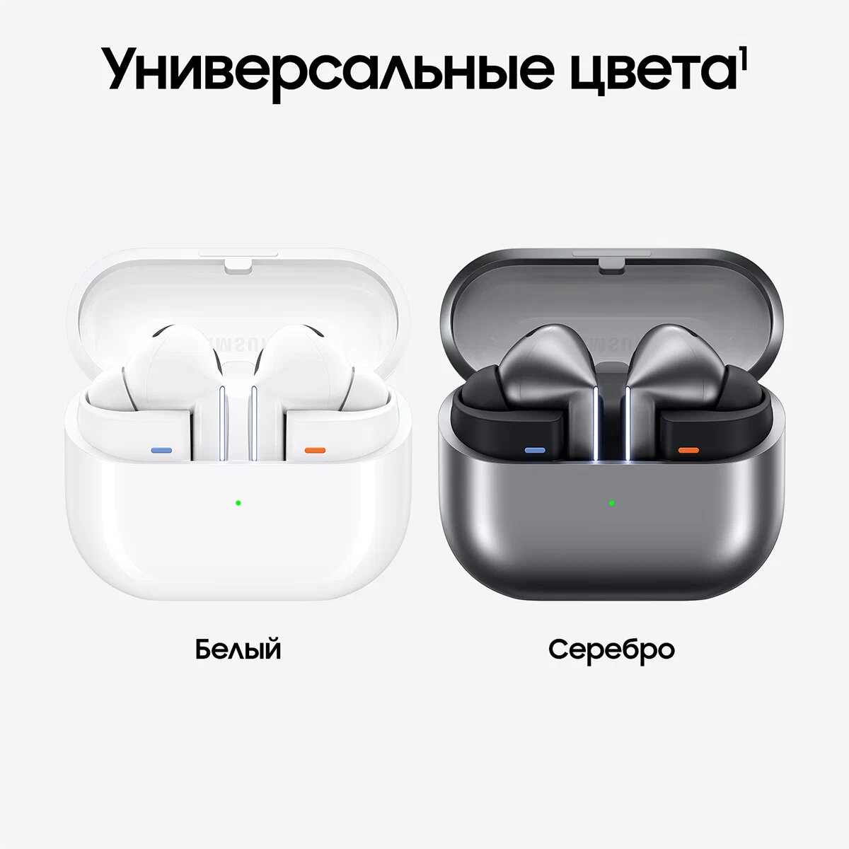 Беспроводные Bluetooth-наушники Galaxy Buds 3 Pro с шумоподавлением, измененным дизайном и удобной посадкой, Белый — фото 1