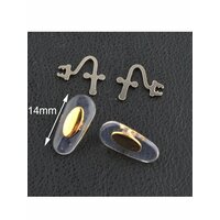 Носоупор для очков, серебристый, золотистый, 5 пар, 14mm Gold