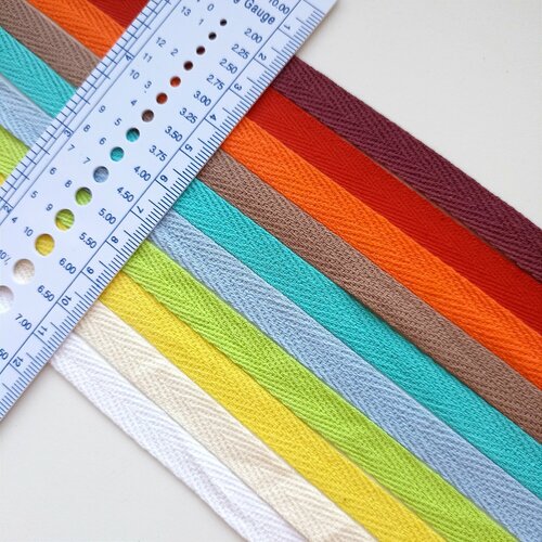 Киперная лента 10мм набор 10 цветов по 2 метра 284₽