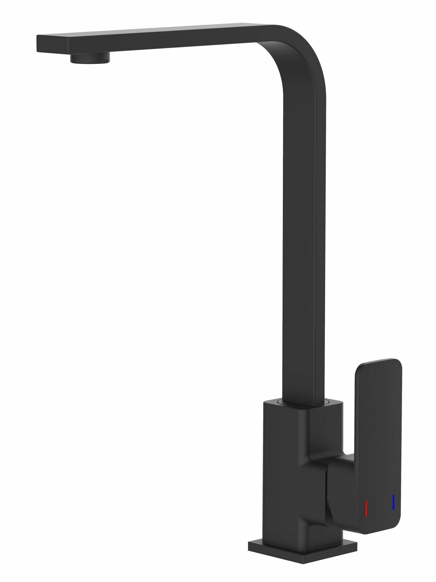 Смеситель Potato P4006BL, хромированный, для раковины, на кухню, современный стиль, черный — фото 1