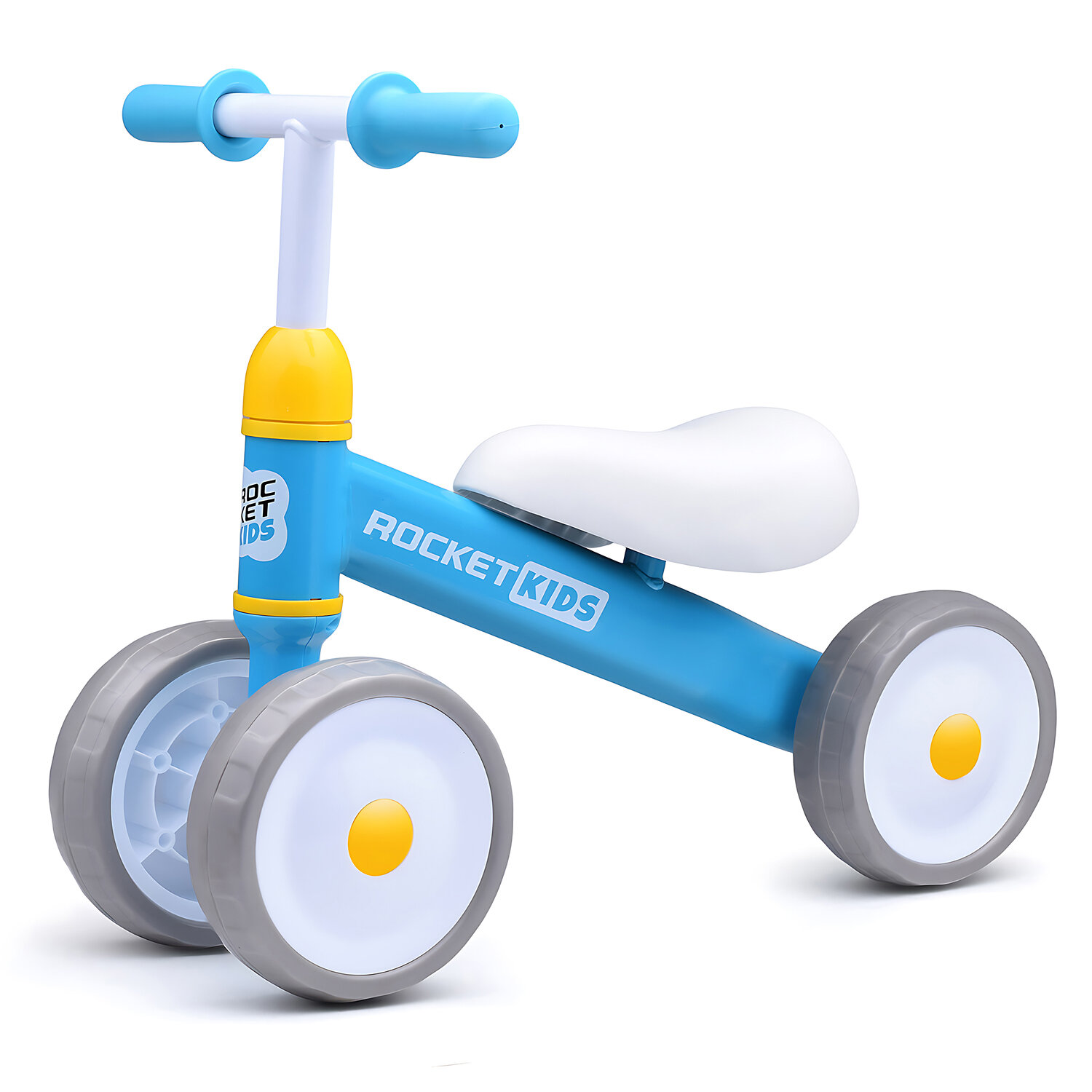 Беговел Rocket 134-BL, трехколесный, EVA-колеса, для детей 1-3 лет, синий