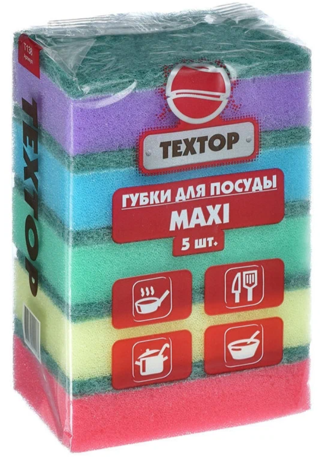 Губки для посуды техтор Maxi 2 уп/10 шт