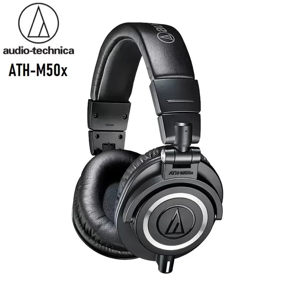 Audio-Technica ATH-M50x Проводные Студийные Наушники Стерео Наушники-вкладыши С Монитором, Басовые Гарнитуры Для Игр