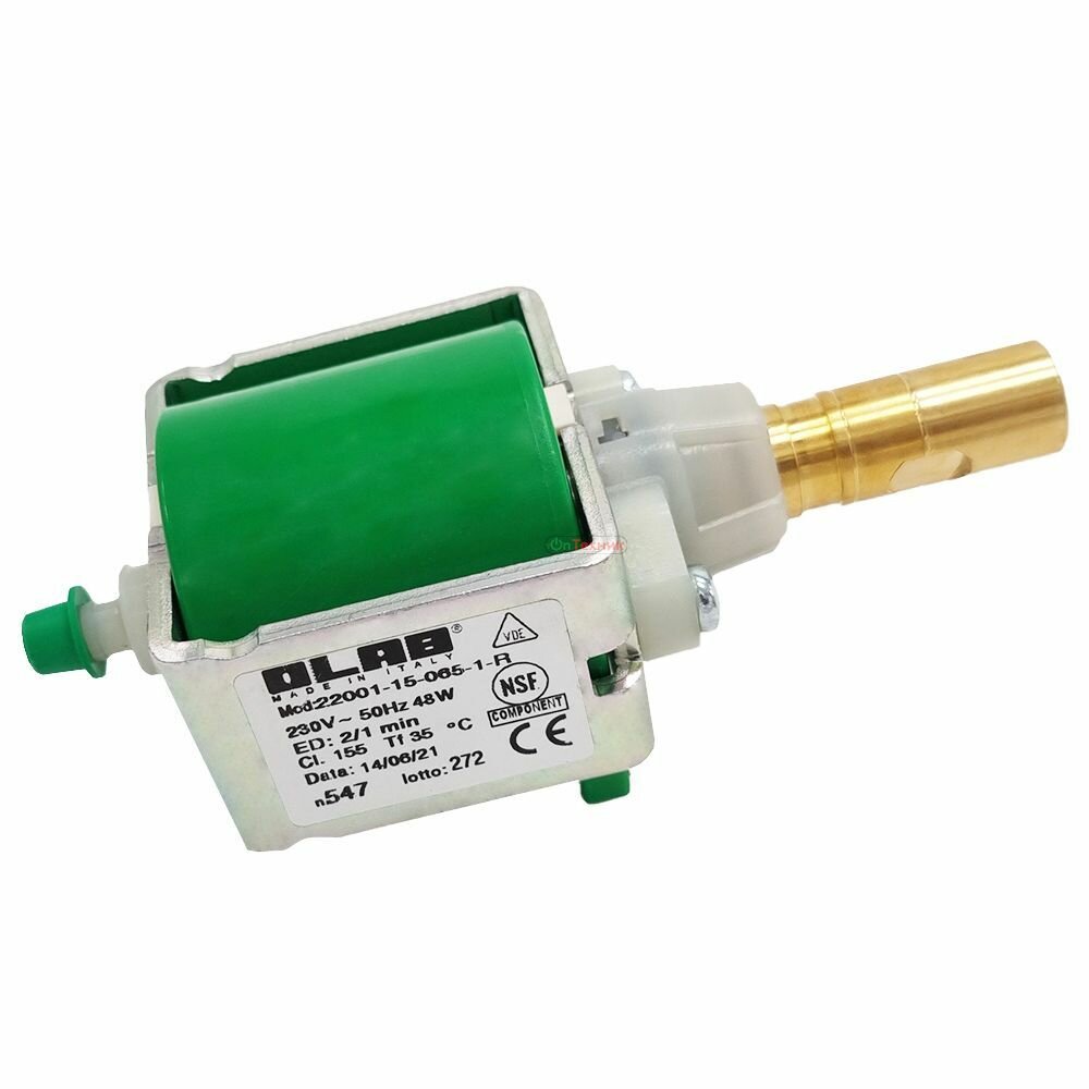 Насос вибрационный OLAB 22001-15-065-1-R, 48 W, 15 Bar, 650 мл/мин. Взаимозаменяем для ULKA EX5 и EP5