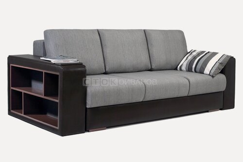 Изображение товара Диван Сток Диванов Манчестер, серый, рогожка, 245 см, механизм еврокнижка