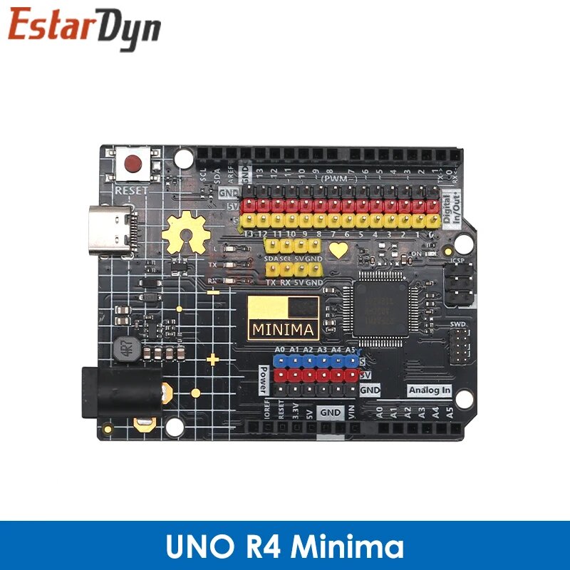Макетная плата UNO R4 Minima Type-C USB ESP32-S3, плата для программирования и обучения, совместима с Arduino, UNO R4 Minima