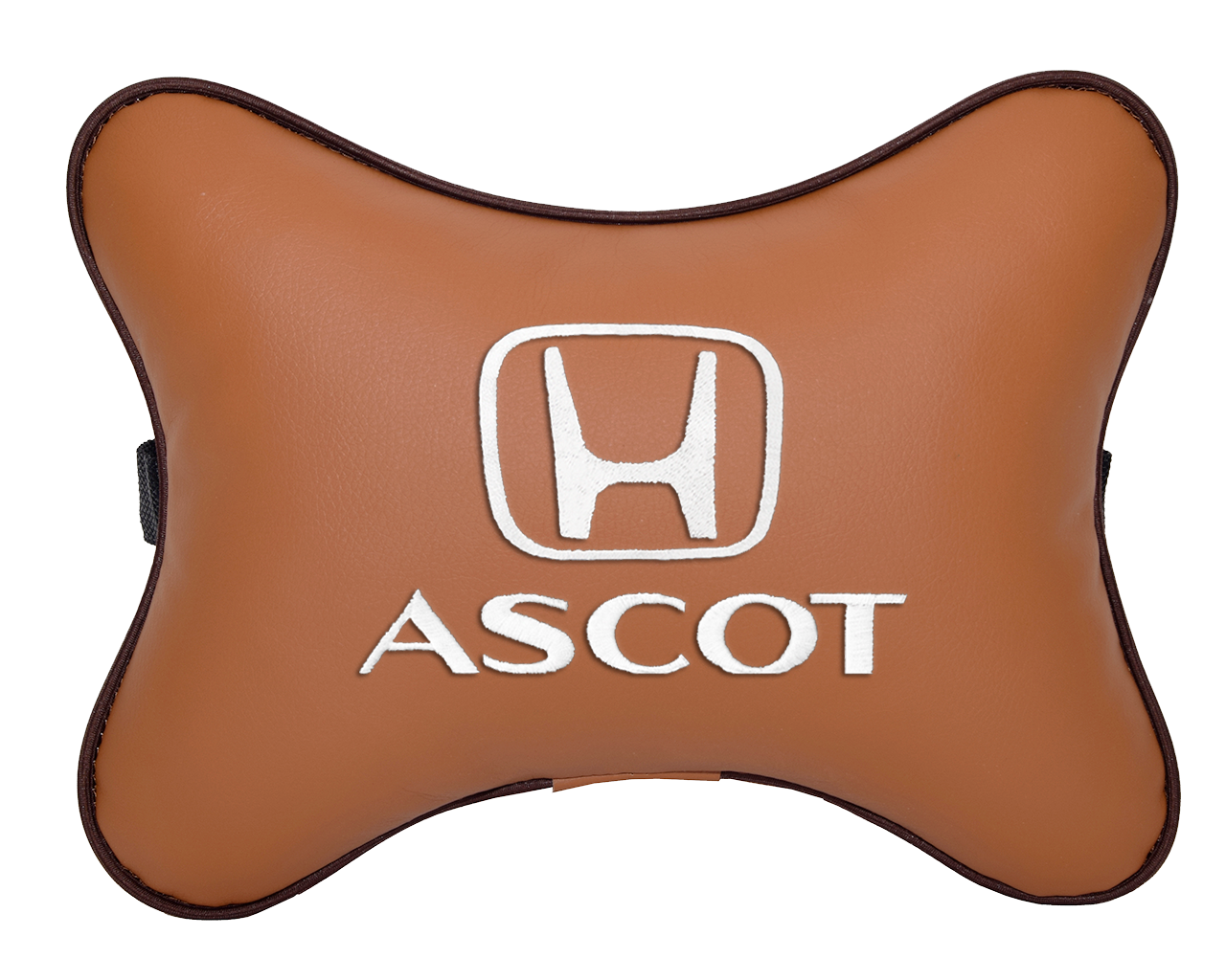 Подушка на подголовник рыжая экокожа HONDA Ascot