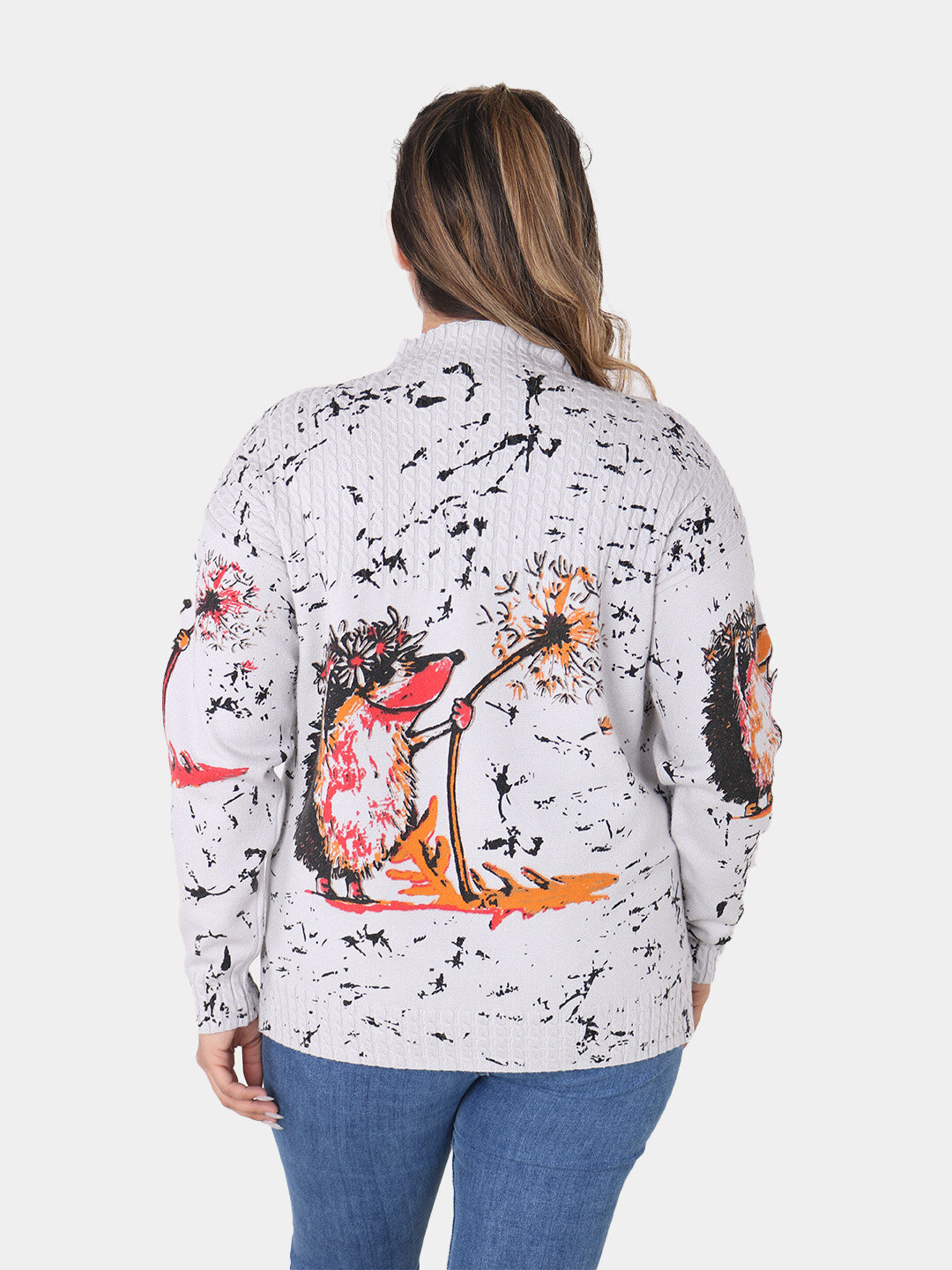 Свитер размер One Size, , серебряный — фото 1