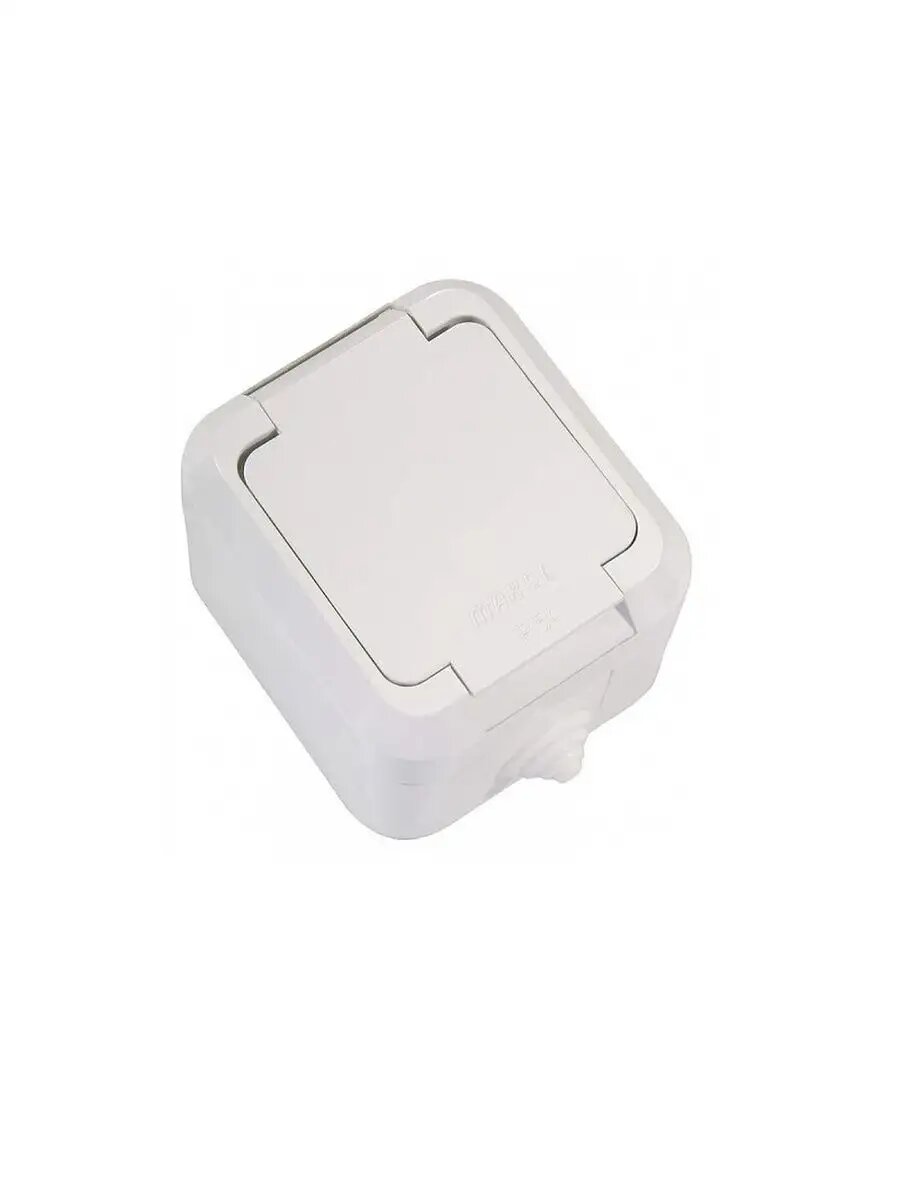 Розетка ОП IP44 1-я с крышкой Makel
