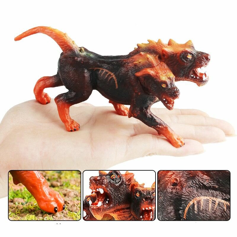 Фигурки Xiaomi Существа Эльдрадора, Волшебный монстр, модель, Cerberus Три пса в аду 14 cm, фигурка, игрушки для детей, мальчиков 7-12 лет.-Праздничные подарки
