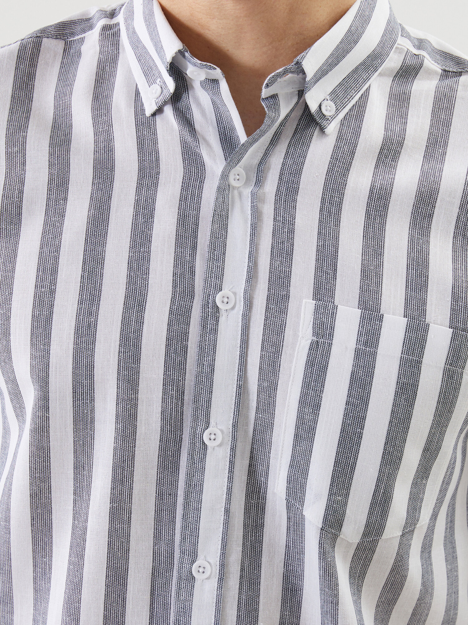 Рубашка LC Waikiki, размер XL, navy striped — фото 1