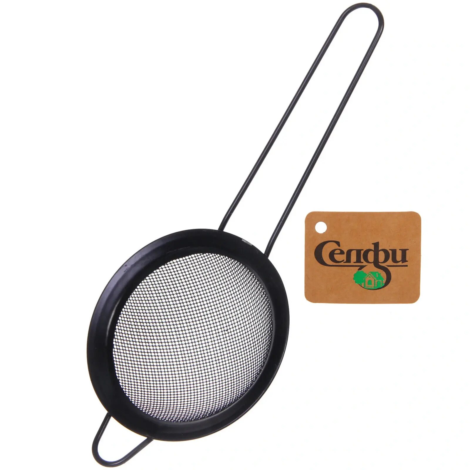 Сито металлическое 'Black' 8см, с удобной ручкой, для муки и сыпучих продуктов