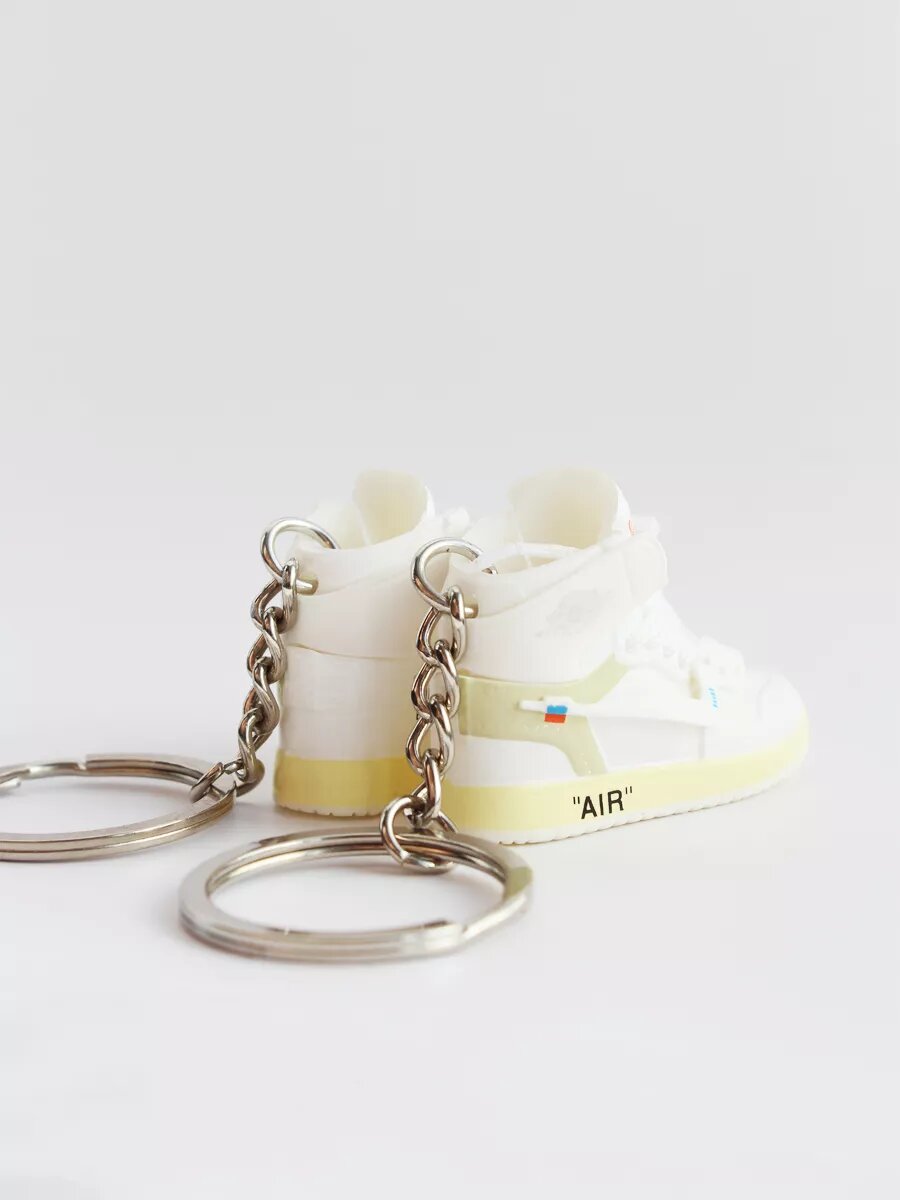 Брелок, 2 шт., белый/бежевый — фото 1