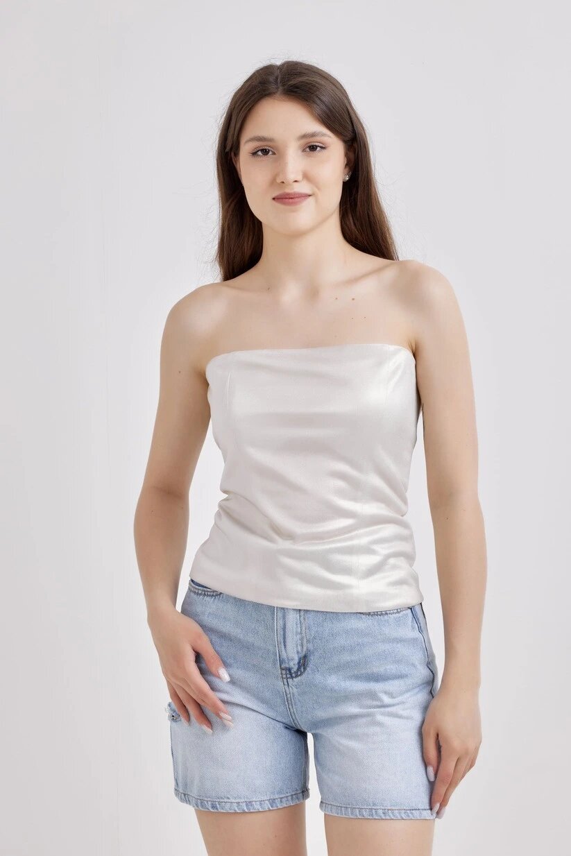 Топ Selfie, размер M, бежевый — фото 1