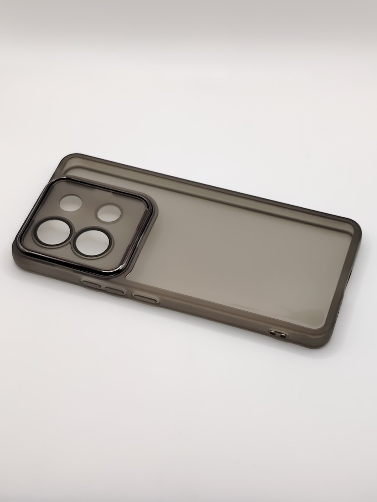 Чехол для TECNO SPARK 30C с защитой камеры, черный, силиконовый — фото 1