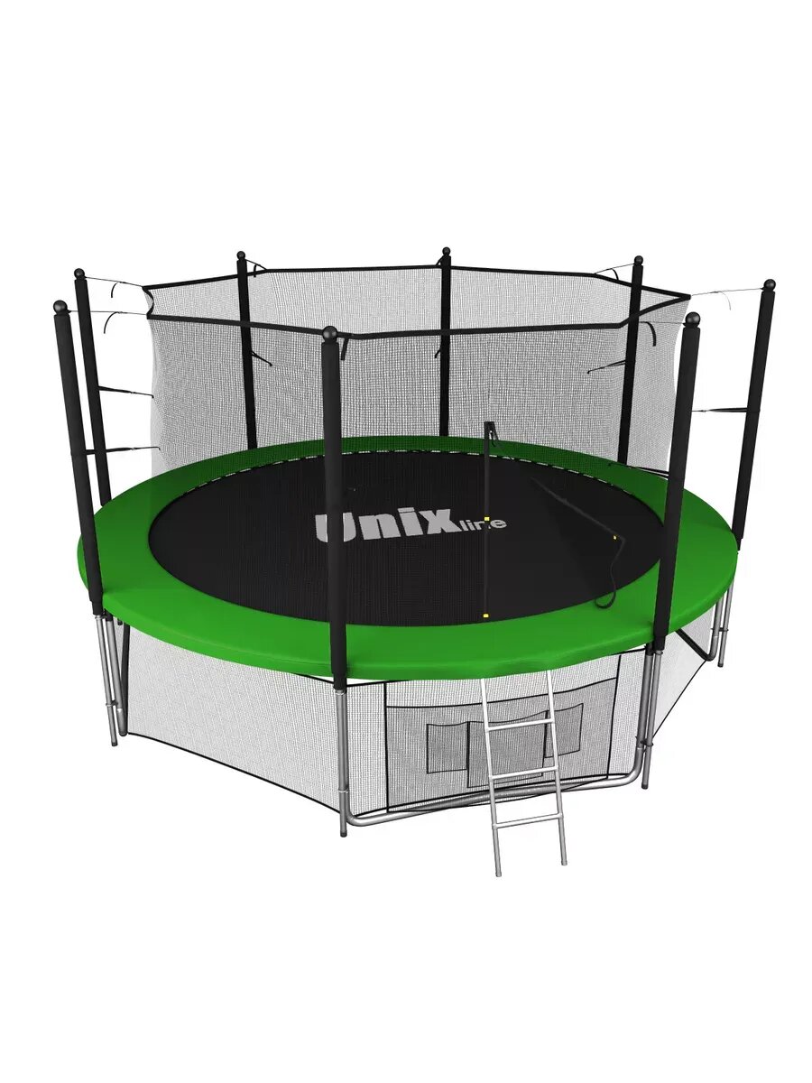 Батут UNIX Line Classic 12 ft (inside) UNIXLINE 366 см, с защитной сеткой 180 см