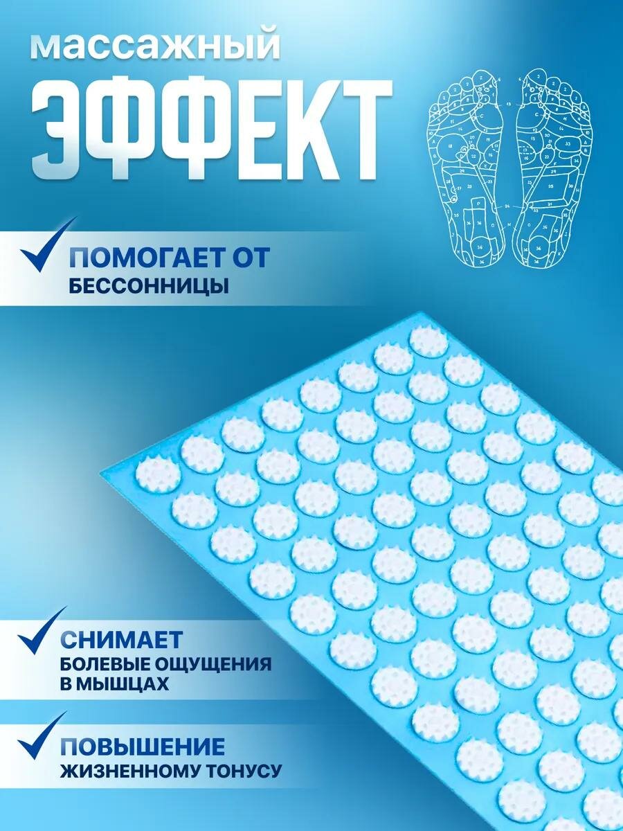 Аппликатор "Кузнецова", 144 колючки, спанбонд, 260 х 560 мм, голубой — фото 1
