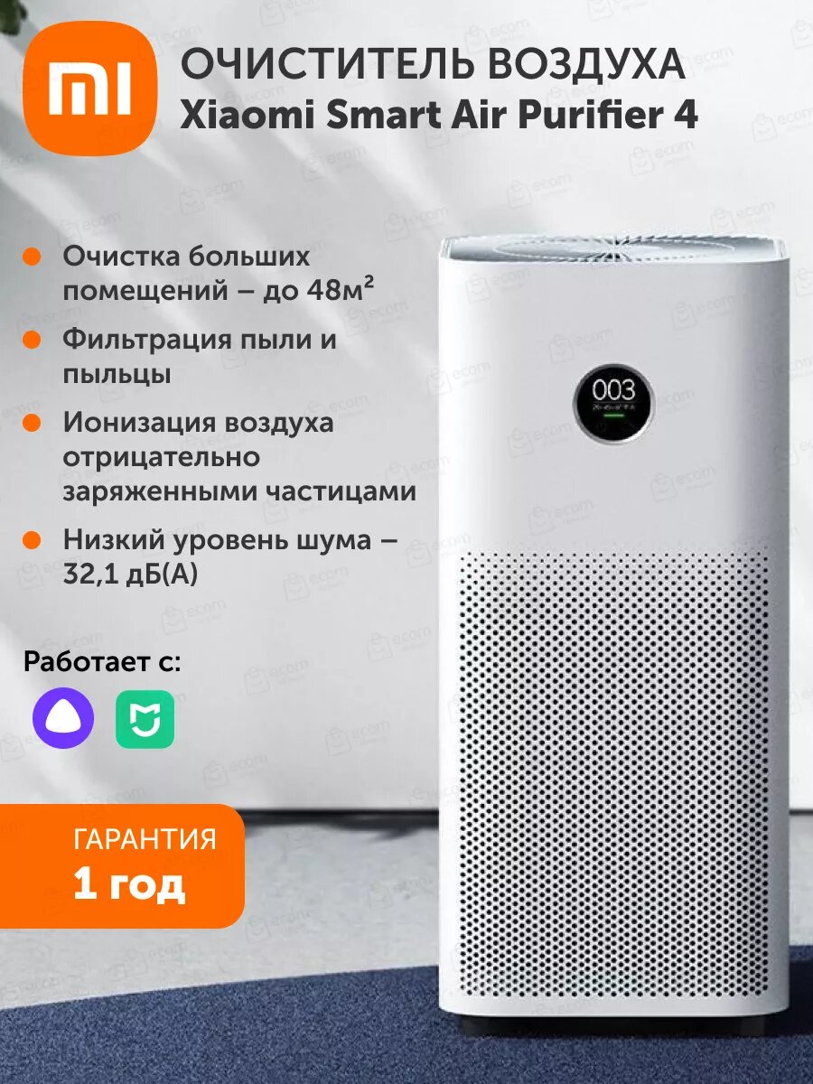 Очиститель воздуха XIAOMI Smart Air Purifier 4 EU