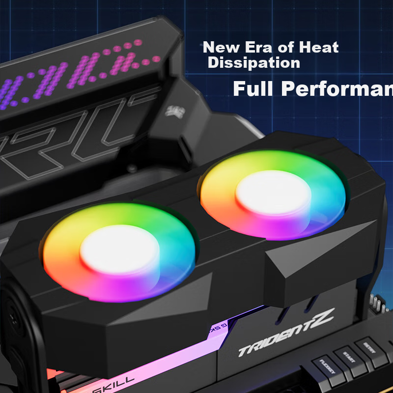 PowerTrain Z-X5 Memory Module Heatsink Fan Black ARGB Sync Tower PC Case Air Cooler Support DDR5/DDR4/DDR3/DDR2/DDR — фото 1