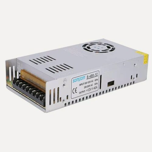 Изображение товара Блок питания 12V 40A 480W, источник питания S-480-12