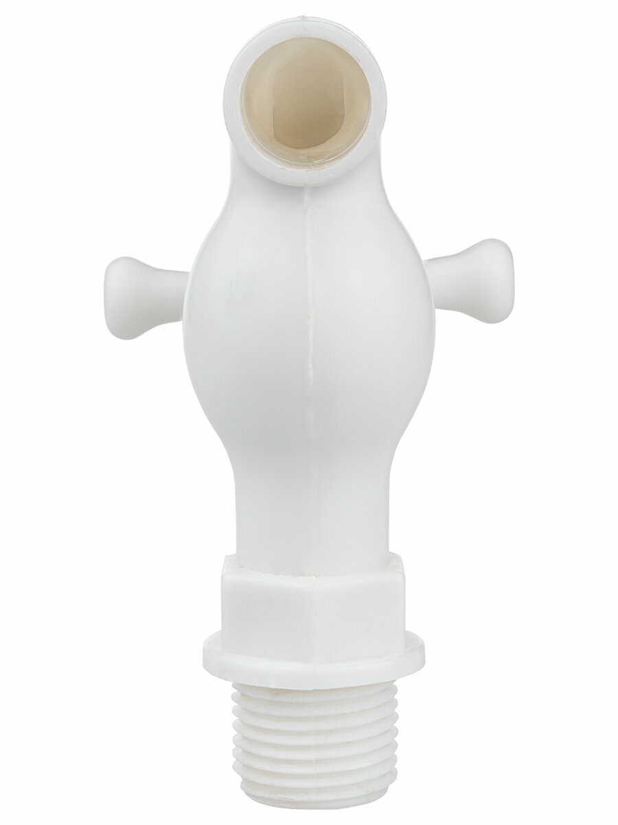 Кран-мини водоразборный шаровый (дачный) 1/2" (пластик ударопрочный) — фото 1