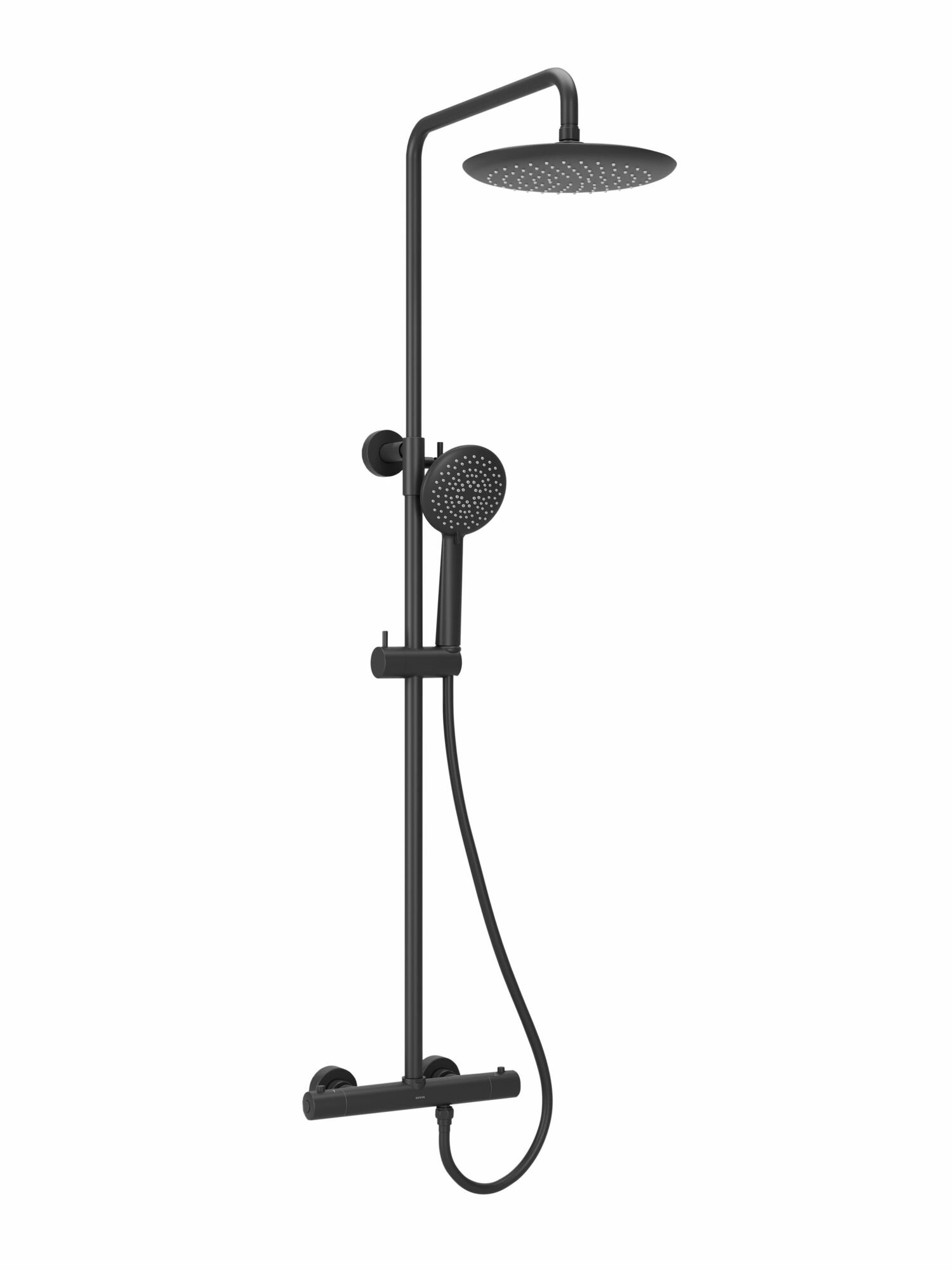 Душевая система SANCOS Game SC3002MB с термостатом без излива, верхний и ручной душ, цвет: черный