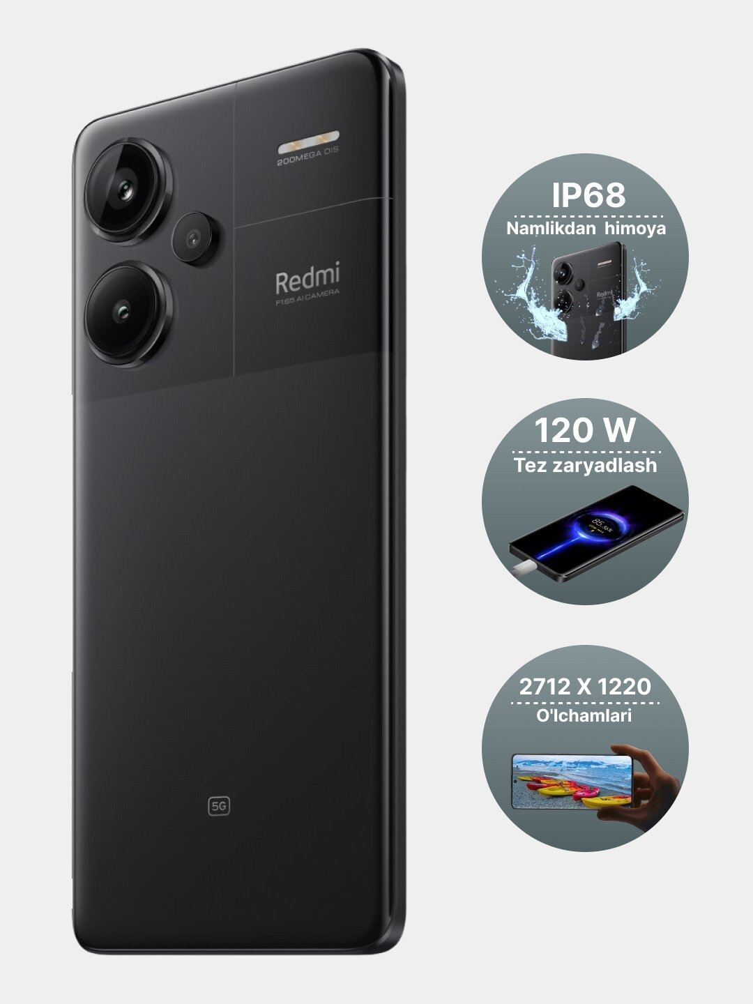 Смартфон Xiaomi Redmi Note 13 Pro Plus, AMOLED, 6,67", 1220x2712 — фото 1