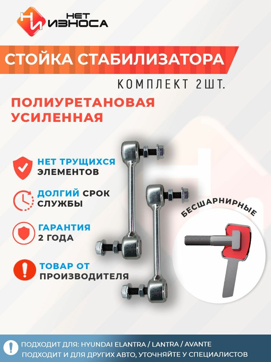 Стойки стабилизатора усиленные полиуретановые NL191 (комплект 2 шт) Hyundai ELANTRA / LANTRA / AVANTE