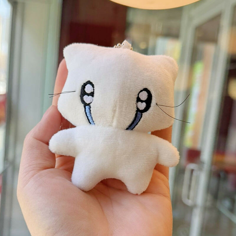 Брелок мягкий плюшевый в форме кошки с серебряной или золотой цепочкой для аксессуаров для путешествий плачущий