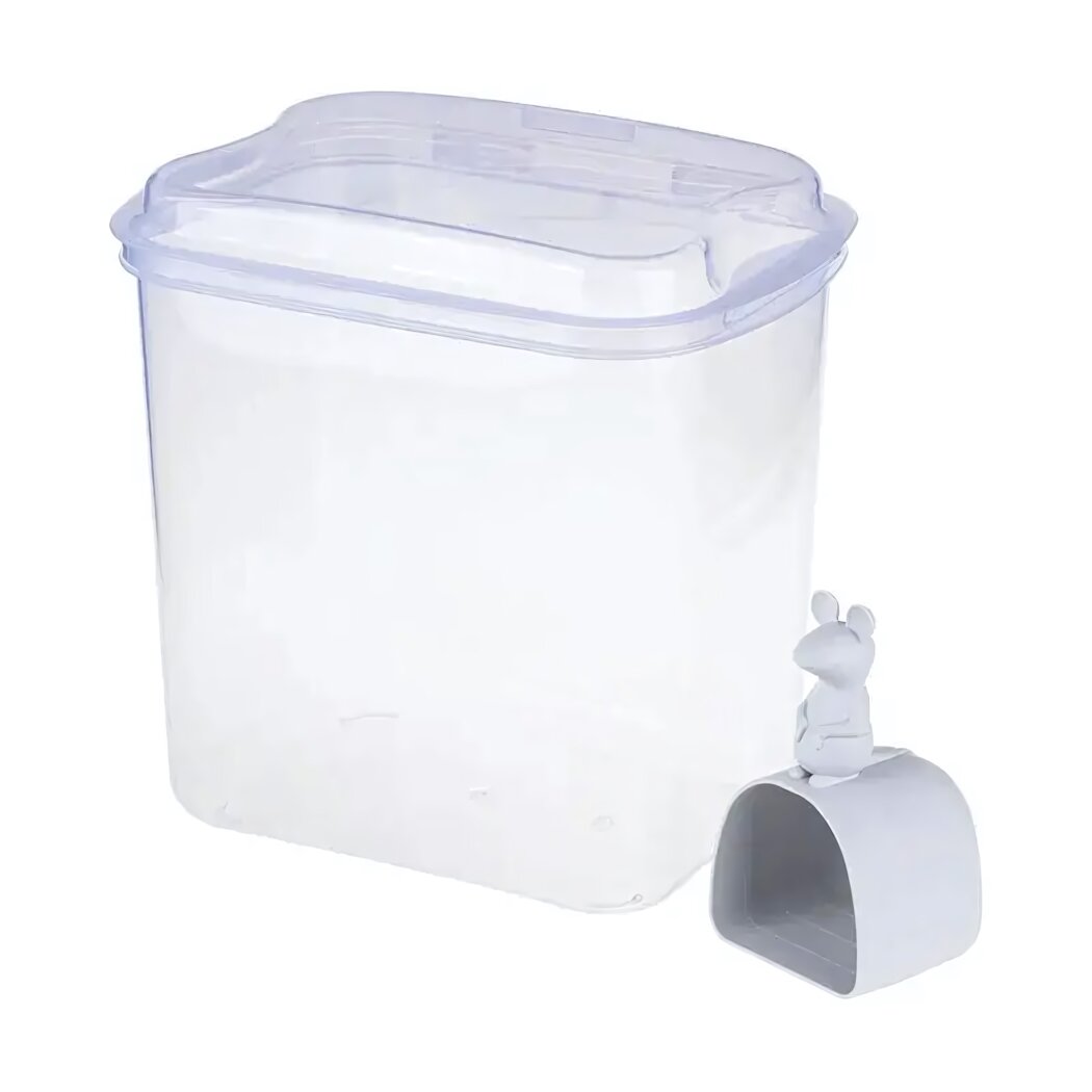 Контейнер для муки Idea 5л с лопаткой герметичный прозрачный пластик