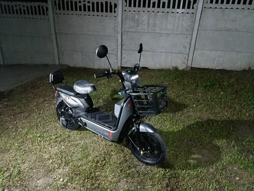 Изображение товара Электровелосипед Sky Way SK8, максимальная нагрузка 100 кг, запас хода 35 км, цвет черный r16 колеса 600w (240w гравировка)