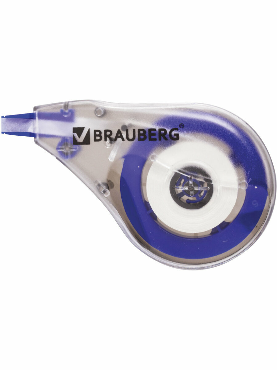 Корректирующая лента/корректор/штрих/замазка Brauberg, 4 мм х 8 м, упаковка с европодвесом, 220640