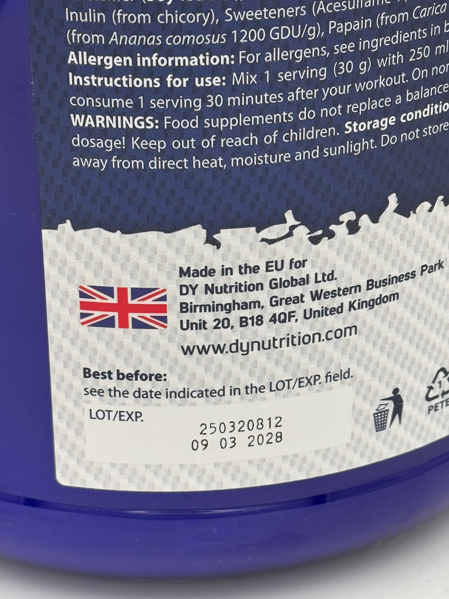 DY Whey complex TEMPRO 2,3kg вкус chocolate hazelnut ice cream протеин для мыщц — фото 1